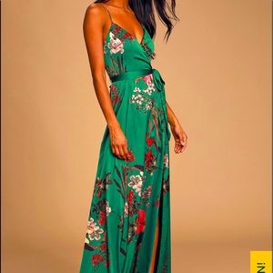 Lulus satin maxi dress